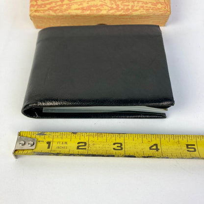 Vintage Black Leather Wallet Made in Mexico w/ Original Box No. 53