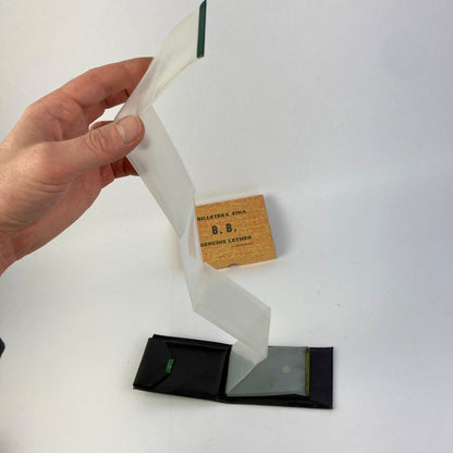 Vintage Black Leather Wallet Made in Mexico w/ Original Box No. 53