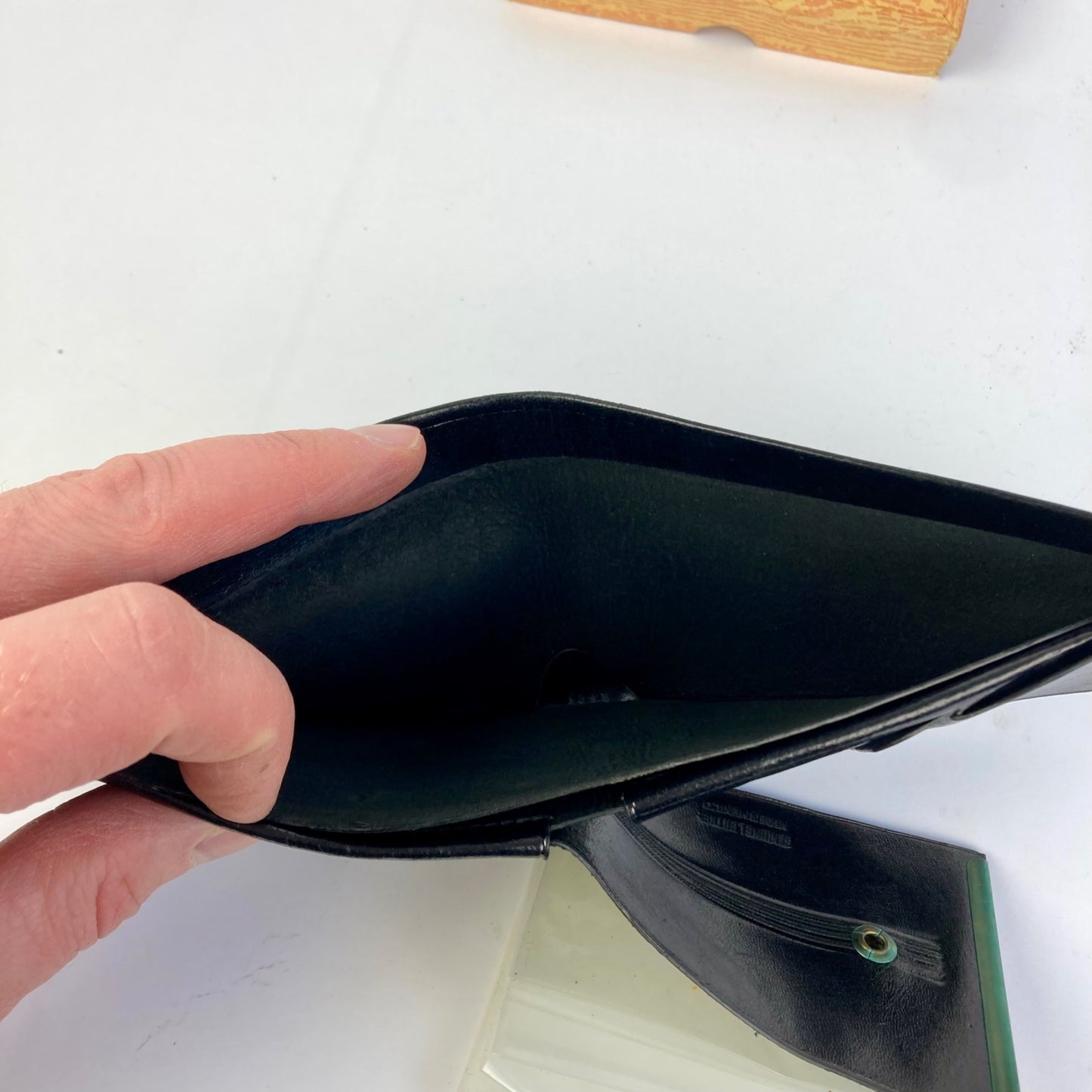 Vintage Black Leather Wallet Made in Mexico w/ Original Box No. 53