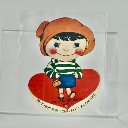 Vintage Valentine's Day Card You May Squelch Me Weighted
