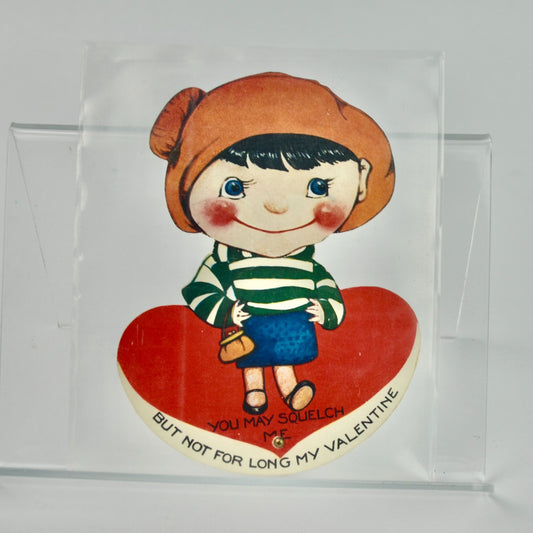 Vintage Valentine's Day Card You May Squelch Me Weighted