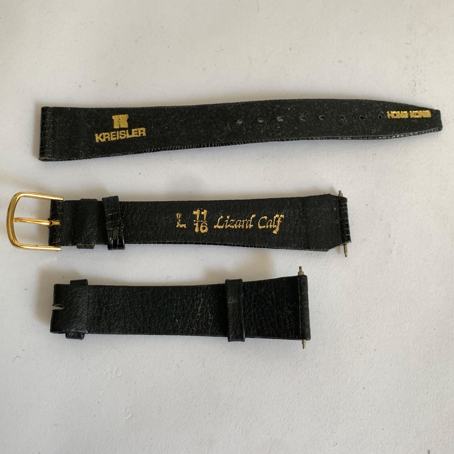 Kreisler Lizard Calf 11/16 Black Watchband Unused