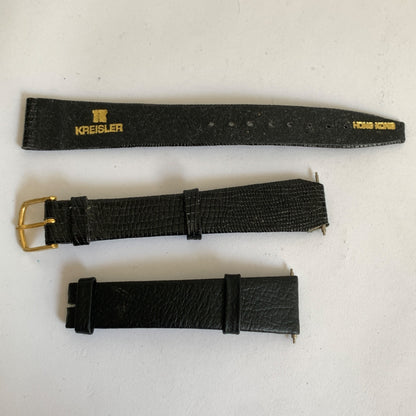 Kreisler Lizard Calf 11/16 Black Watchband Unused