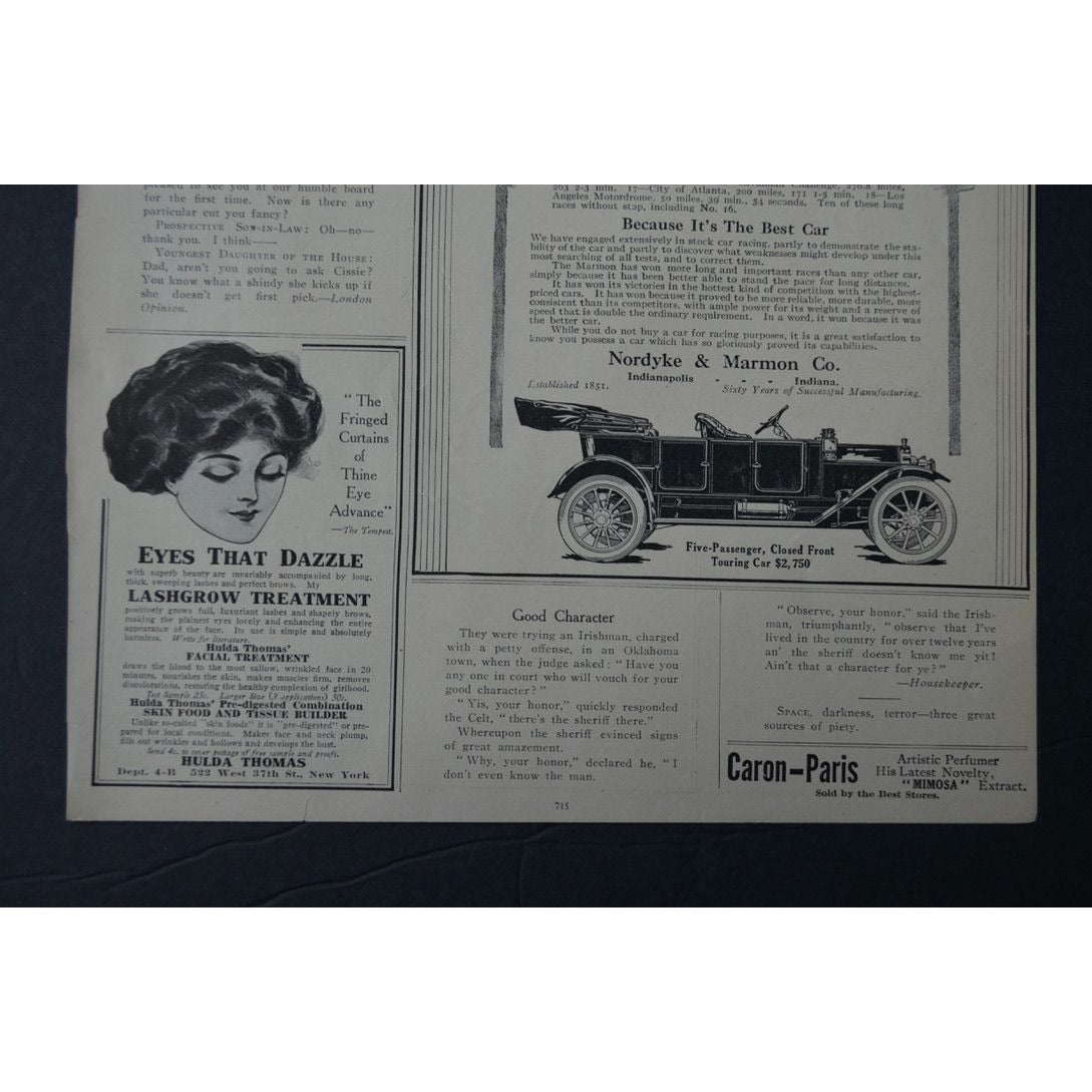 Antique 1911 Life Magazine Ad: Nordyke & Marmon Co. & Welch's Grape Juice