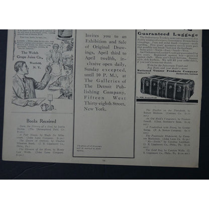Antique 1911 Life Magazine Ad: Nordyke & Marmon Co. & Welch's Grape Juice