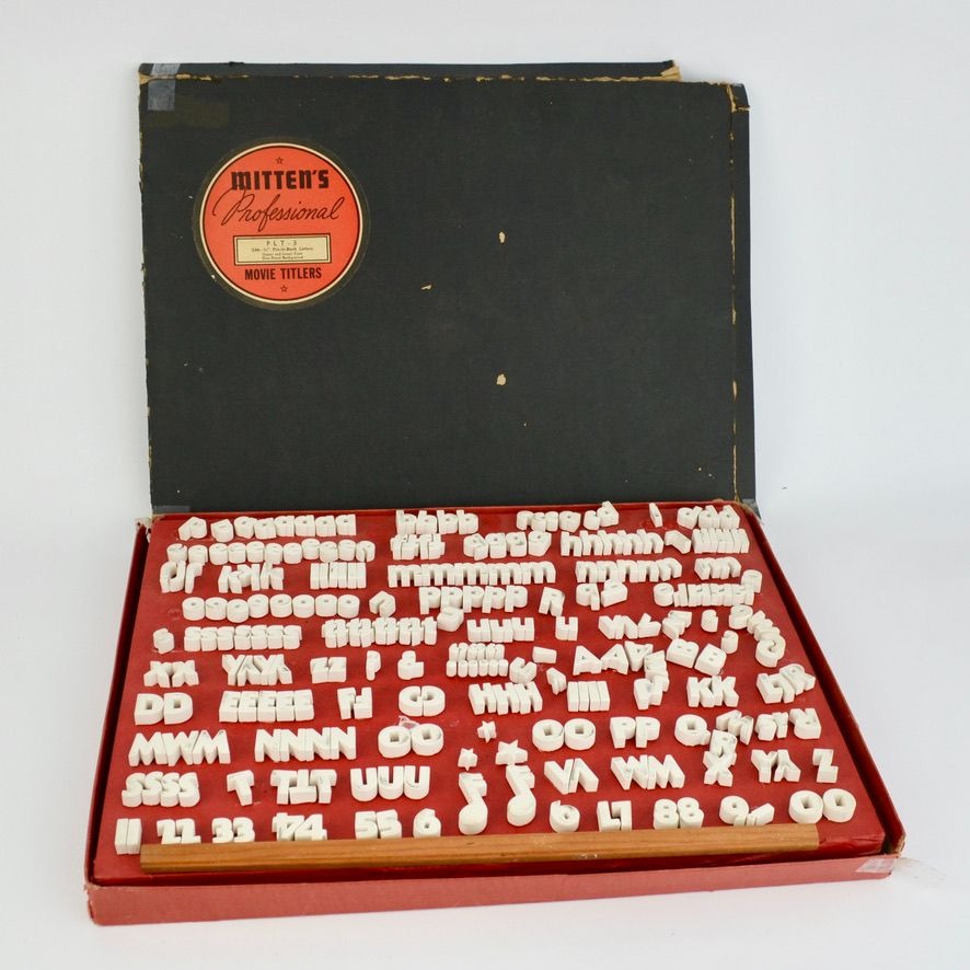 Mittens Professional Movie Titlers Set PLT-3 Vintage