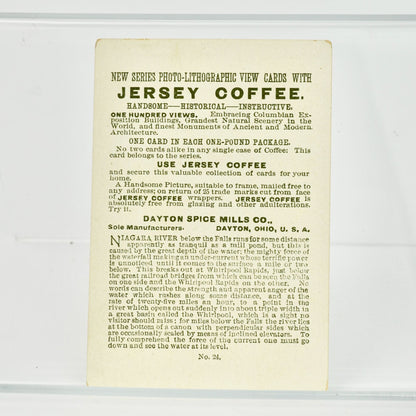 Antique Jersey Coffee Niagara Falls Trading Trade Card