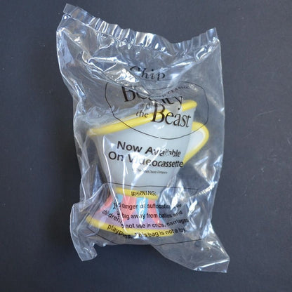 1992 Pizza Hut Beauty and the Beast CHIP Rubber Toy New