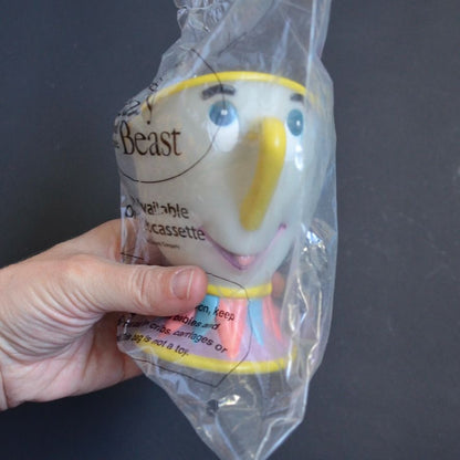1992 Pizza Hut Beauty and the Beast CHIP Rubber Toy New