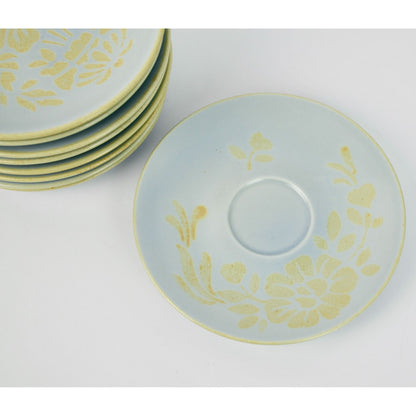 Red Wing Brocade Lot 1 Saucer 8 Dessert Plates Vintage