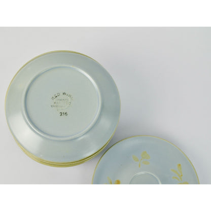 Red Wing Brocade Lot 1 Saucer 8 Dessert Plates Vintage