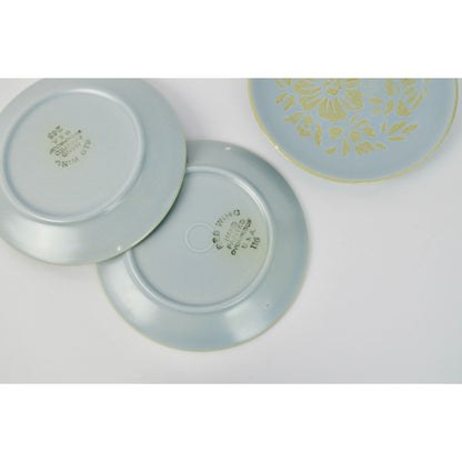 Red Wing Brocade Lot 1 Saucer 8 Dessert Plates Vintage