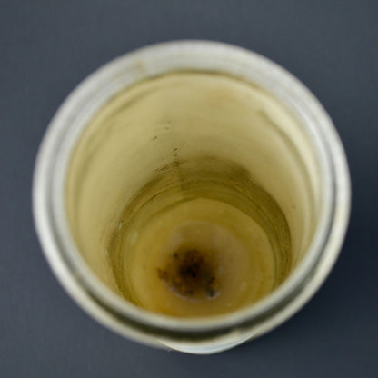 Vintage Sugar Frosted Vintage Pillar Candle Holder Glass 9"