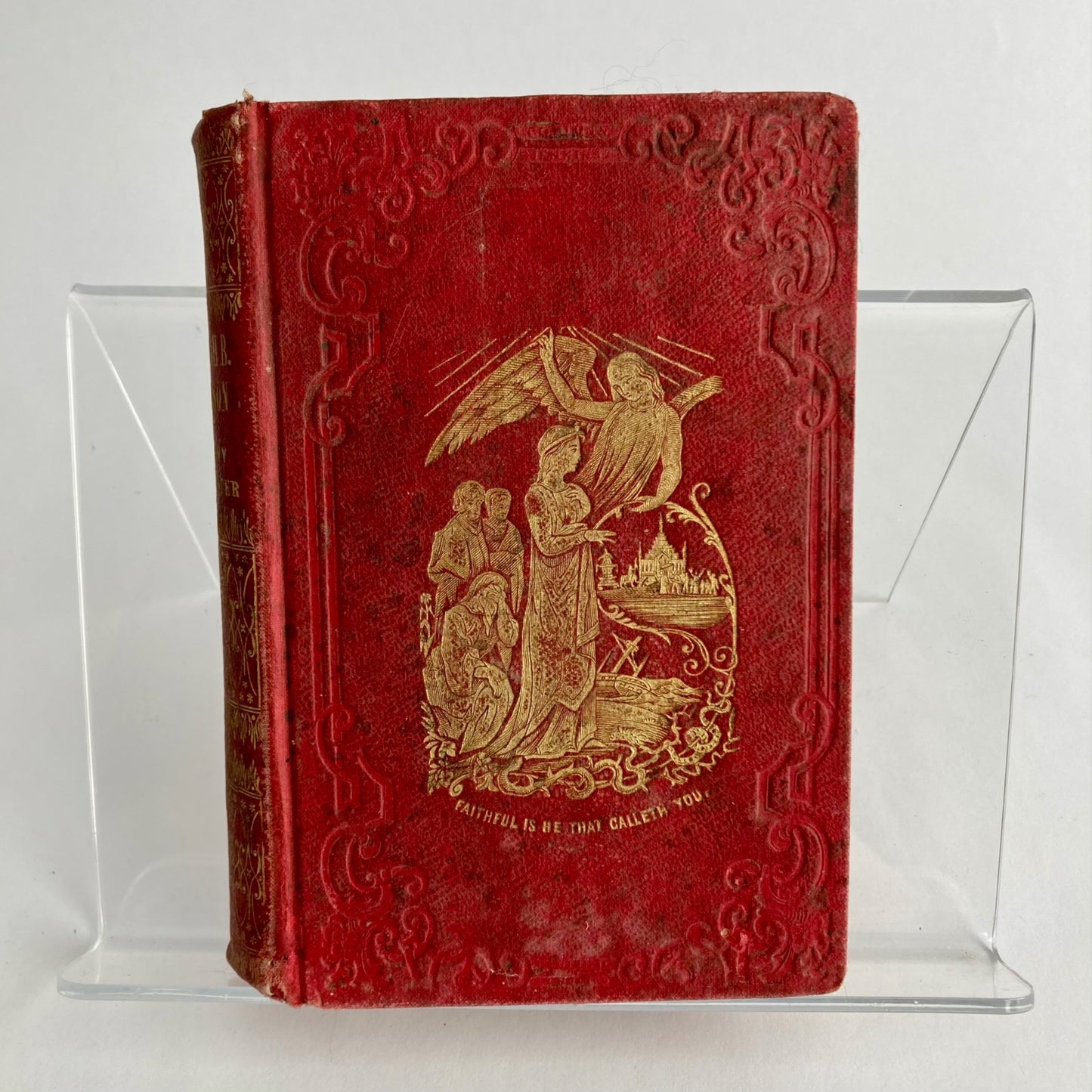 1848 Memoir of Sarah Judson Fanny Forester Red Hardcover Book Antique Rare