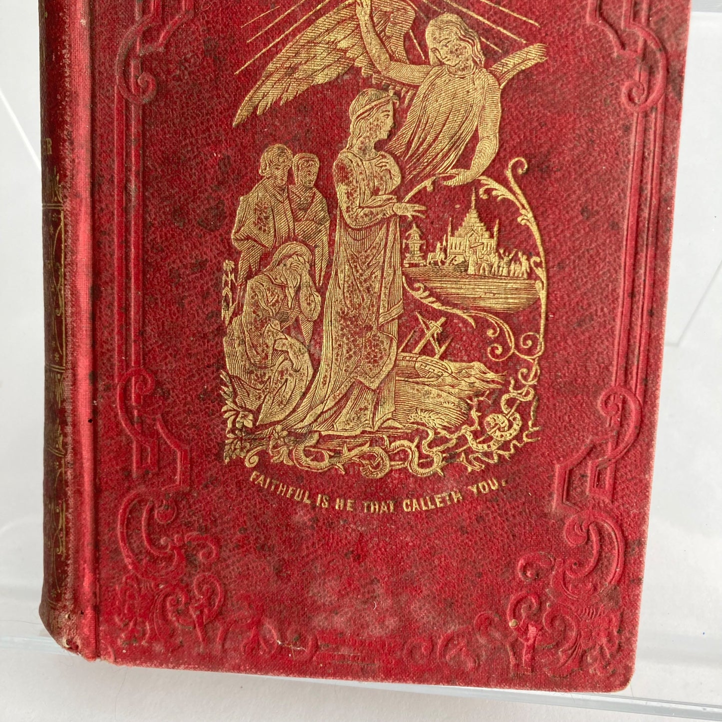 1848 Memoir of Sarah Judson Fanny Forester Red Hardcover Book Antique Rare