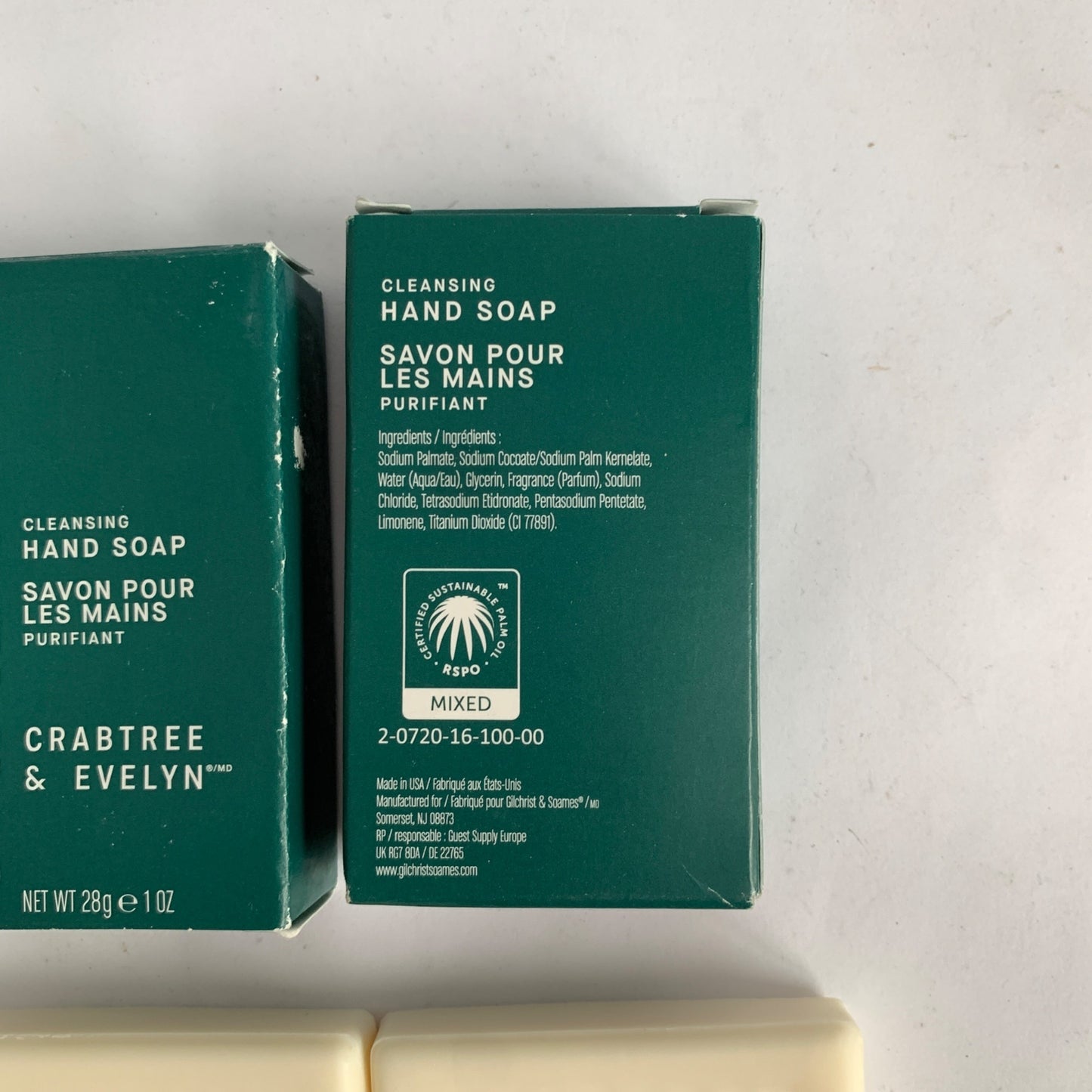 Crabtree & Evelyn Cleansing Hand Bar Soap 1 oz x2 NEW