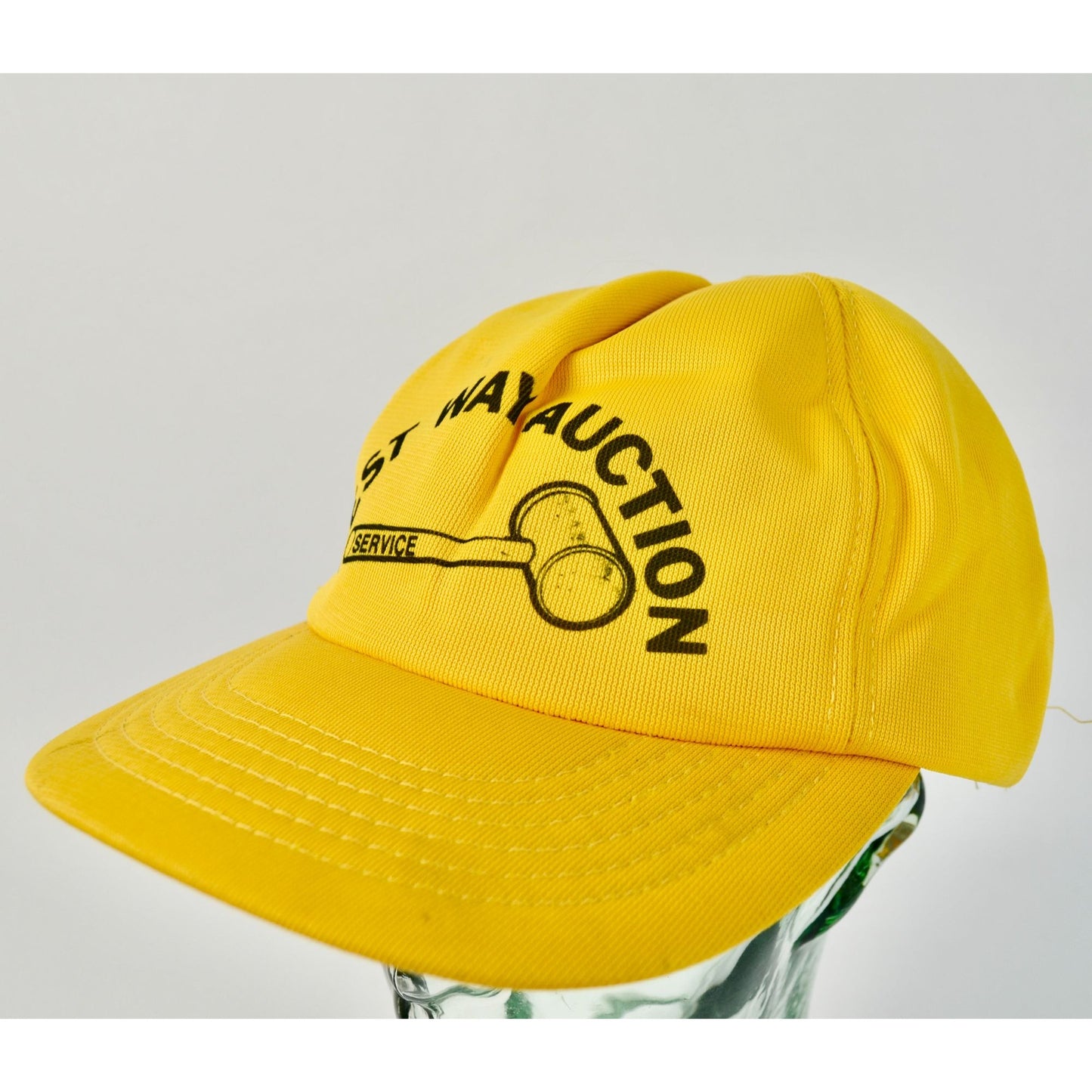 Best Way Auction Yellow Trucker Hat Vintage Men's One Size