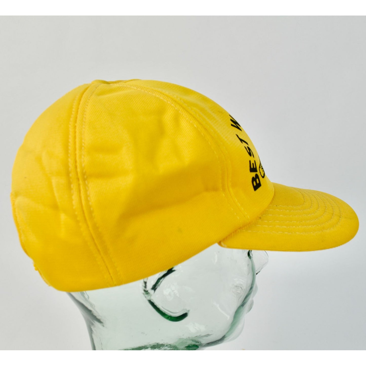 Best Way Auction Yellow Trucker Hat Vintage Men's One Size
