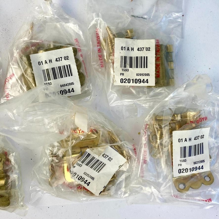 Lot Brass Cabinet Hardware Parts Napanee Wilson Ring Latch & Hinges Hoosier
