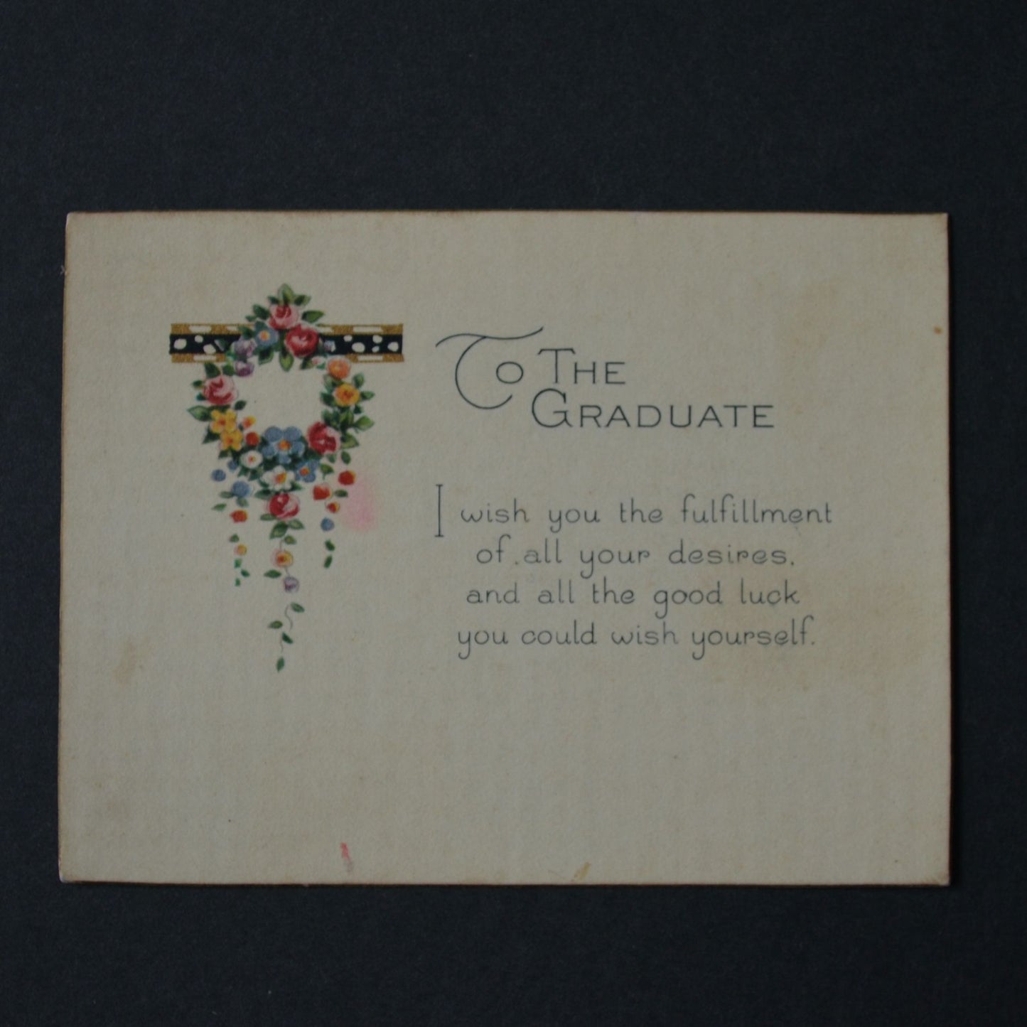 Vintage Graduate Card To The I Wish You The Fulfillment