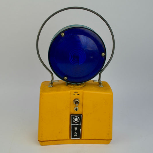 Vintage Star Flasher Model No. 877 Railroad Caboose Warning Light BLUE