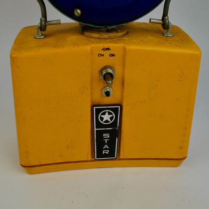 Vintage Star Flasher Model No. 877 Railroad Caboose Warning Light BLUE