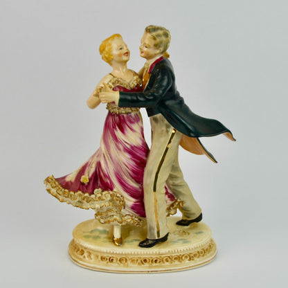 Vintage Dancing Couple Pair Figurine LARGE 10"