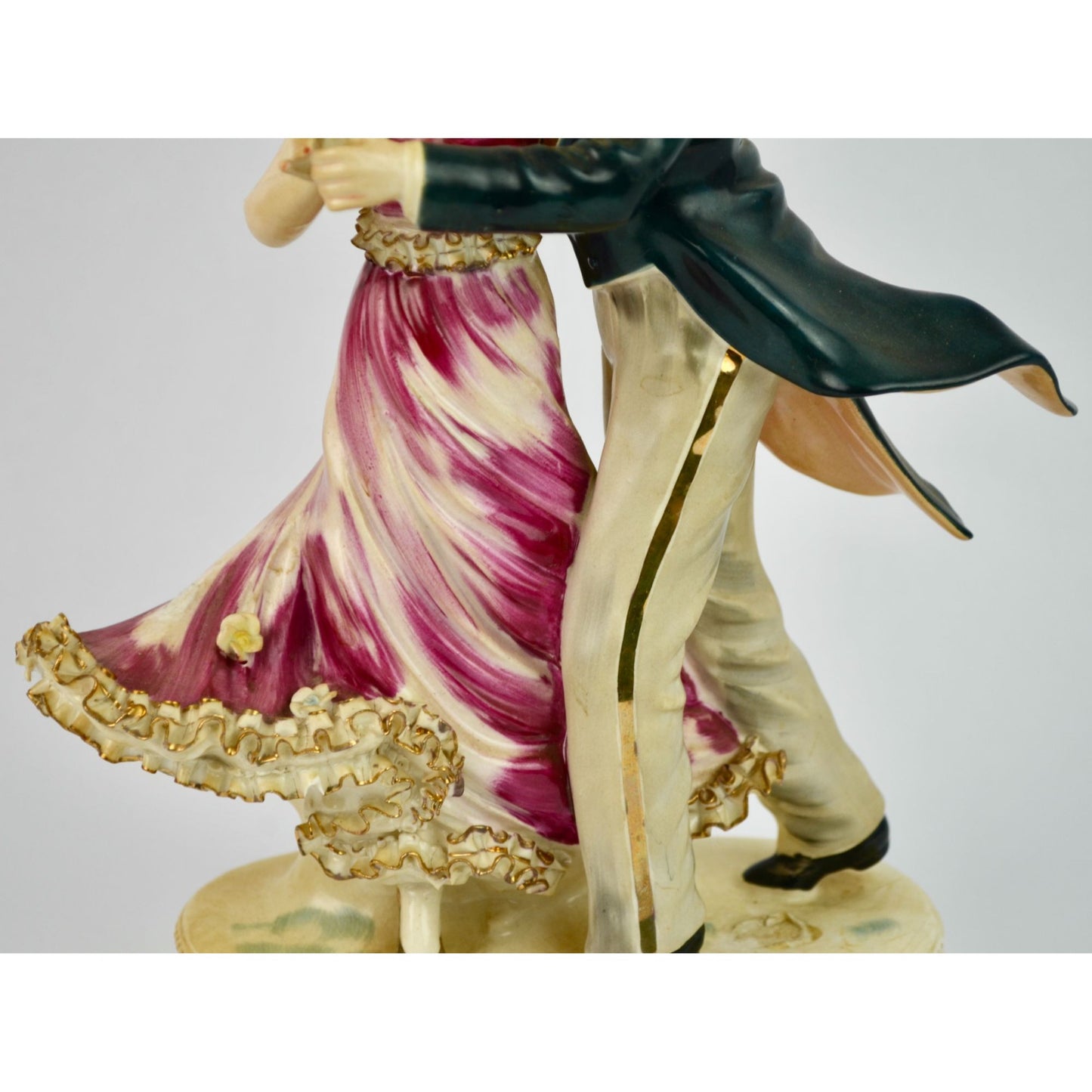 Vintage Dancing Couple Pair Figurine LARGE 10"