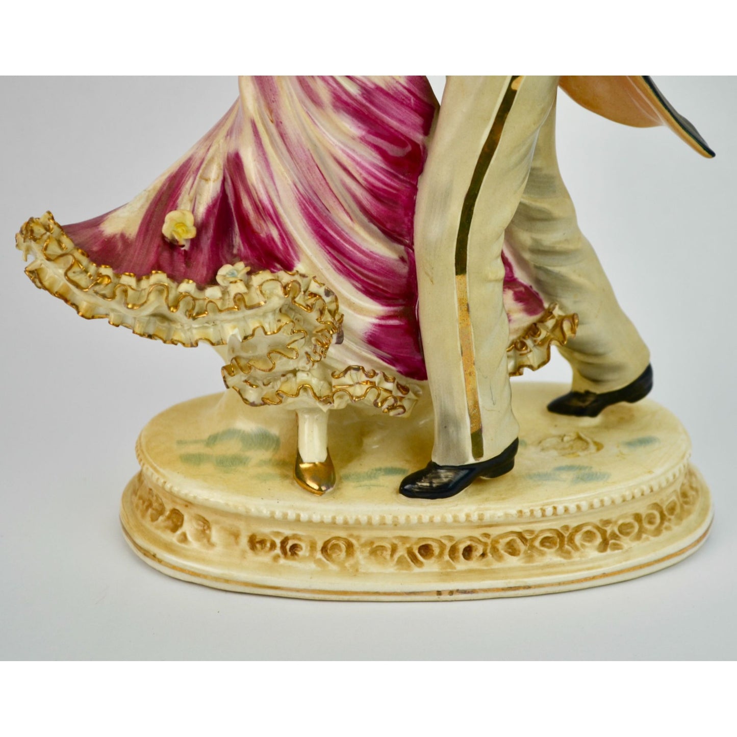 Vintage Dancing Couple Pair Figurine LARGE 10"