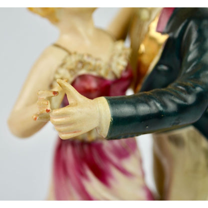 Vintage Dancing Couple Pair Figurine LARGE 10"