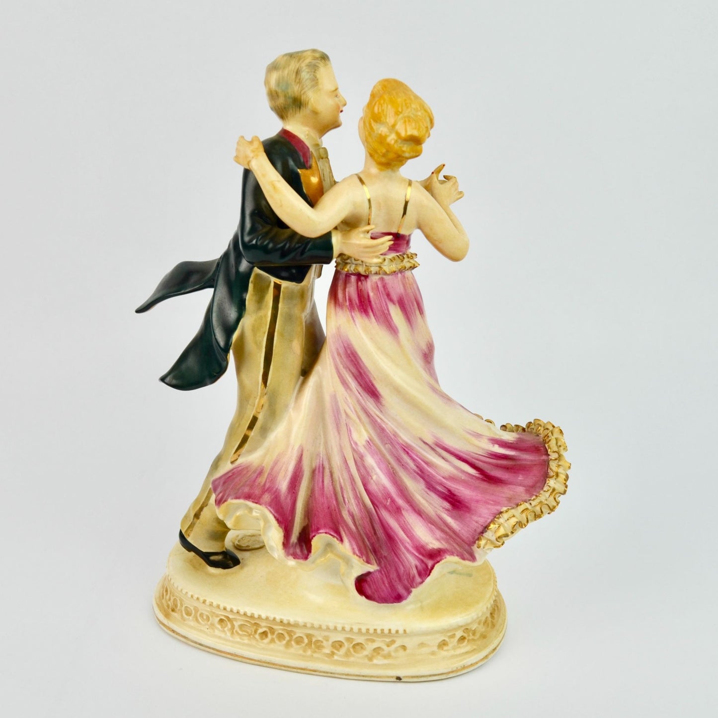 Vintage Dancing Couple Pair Figurine LARGE 10"