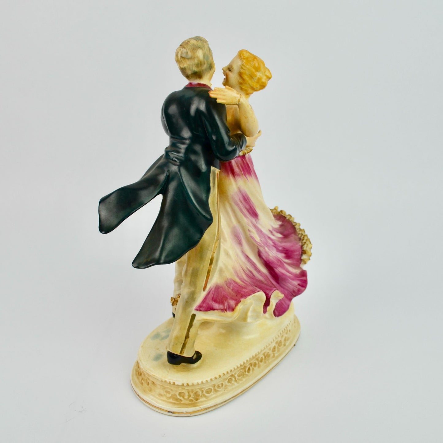 Vintage Dancing Couple Pair Figurine LARGE 10"