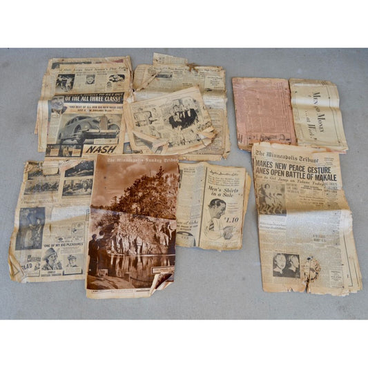 Vintage Lot of 1930's Newspapers POOR CONDITION