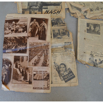Vintage Lot of 1930's Newspapers POOR CONDITION