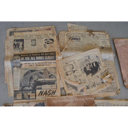 Vintage Lot of 1930's Newspapers POOR CONDITION