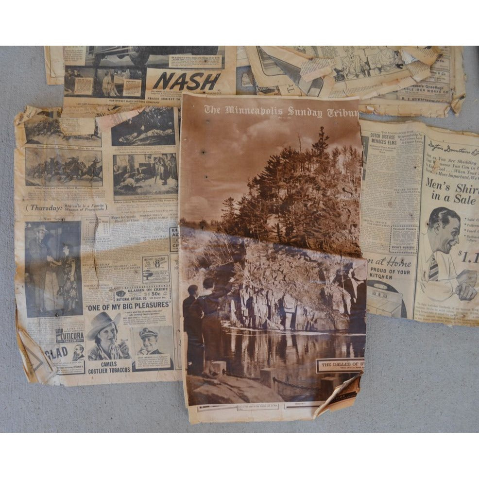 Vintage Lot of 1930's Newspapers POOR CONDITION
