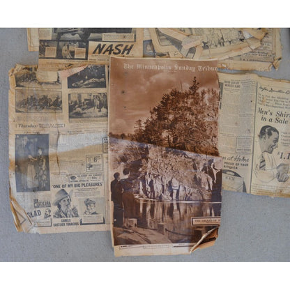 Vintage Lot of 1930's Newspapers POOR CONDITION