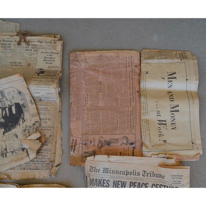 Vintage Lot of 1930's Newspapers POOR CONDITION