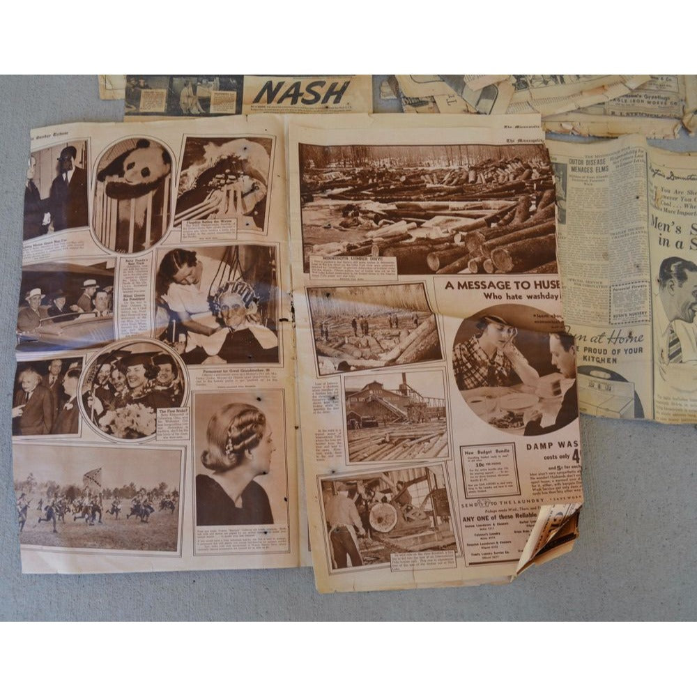 Vintage Lot of 1930's Newspapers POOR CONDITION