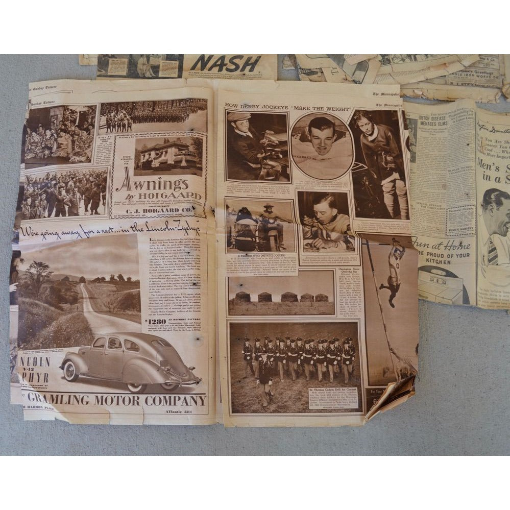 Vintage Lot of 1930's Newspapers POOR CONDITION