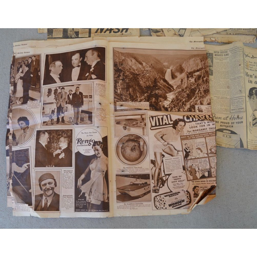 Vintage Lot of 1930's Newspapers POOR CONDITION
