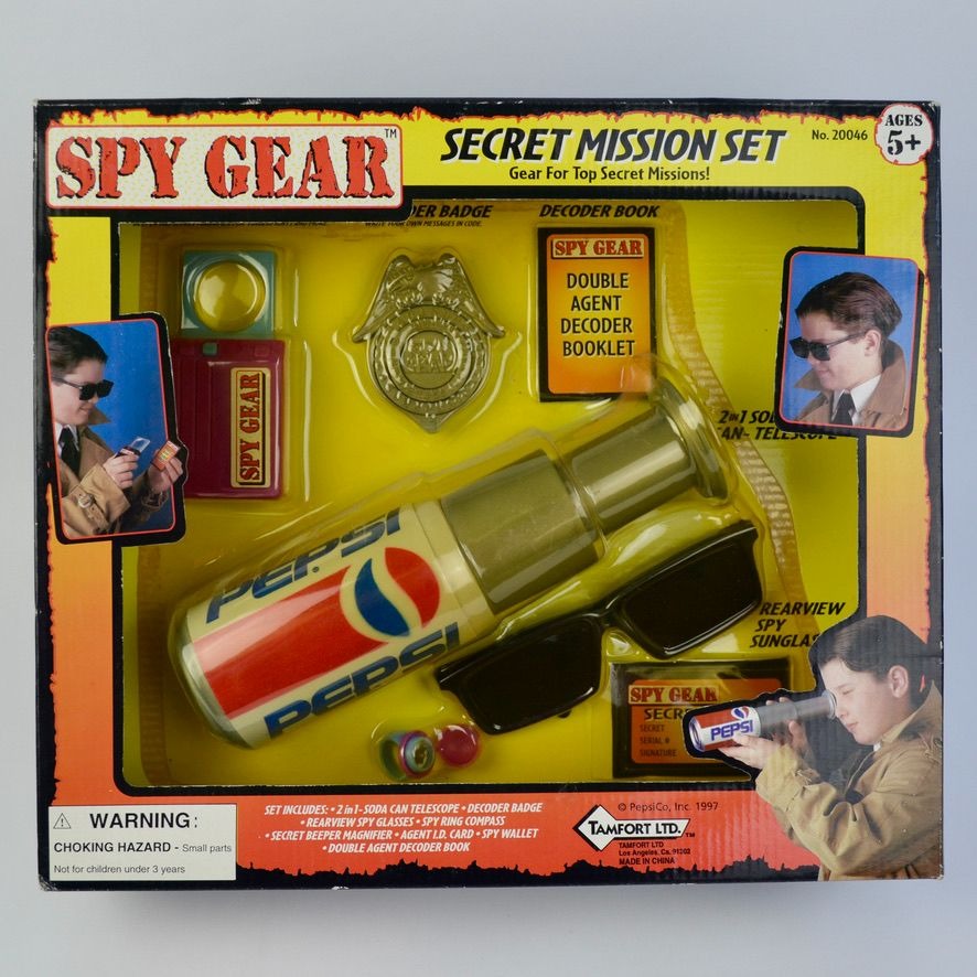 Spy Gear Secret Mission Set Pepsi 1997 Vintage New