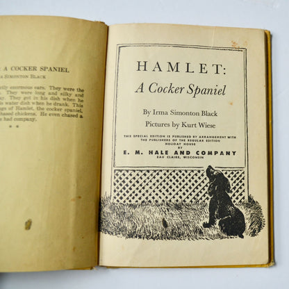 Hamlet A Cocker Spaniel Irma Simonton Black Hardcover Vintage Book 1938