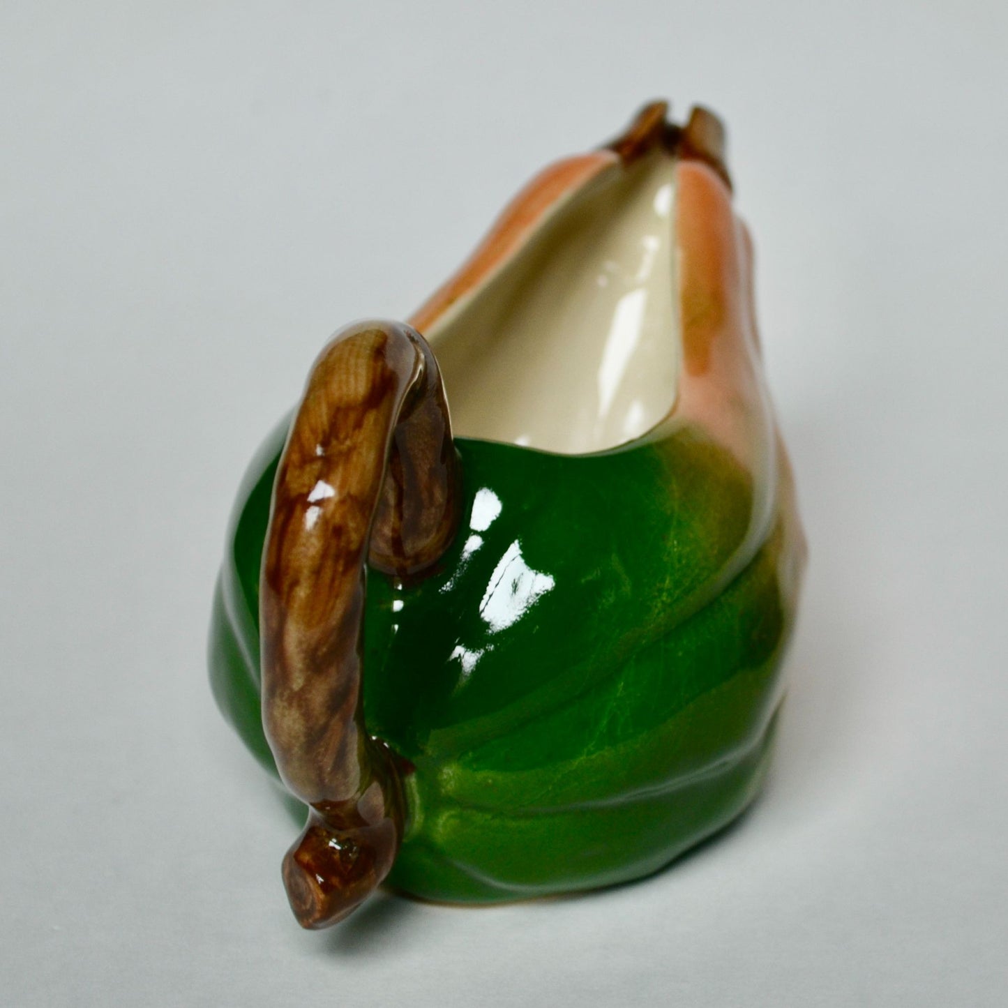 Vintage Russ Berrie Gourd shaped Ceramic Creamer Gravy Boat Fall Thanksgiving