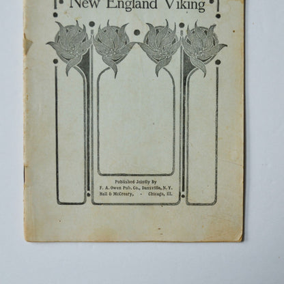 A Little New England Viking Instructor Literature Series Book Antique 1905