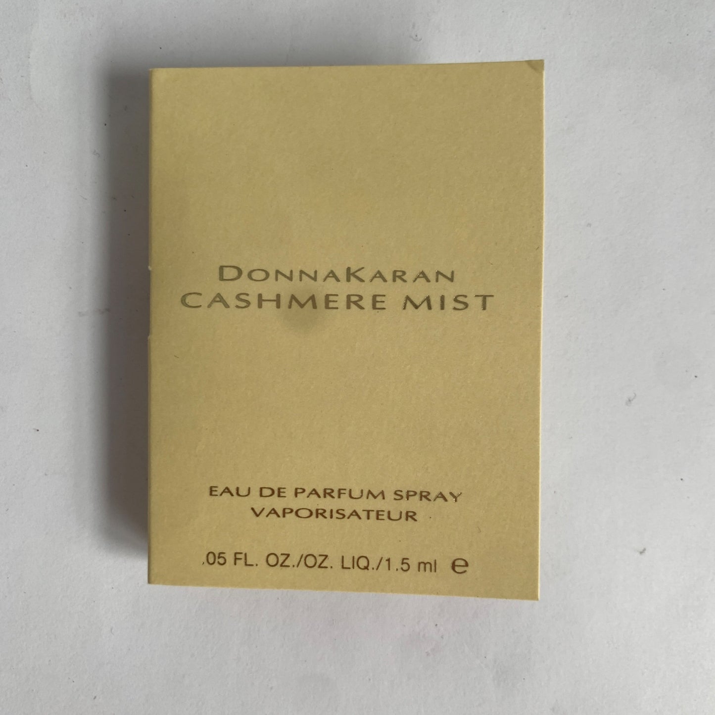 Donna Karan Cashmere Mist EDP .05 Sample Vial on Card