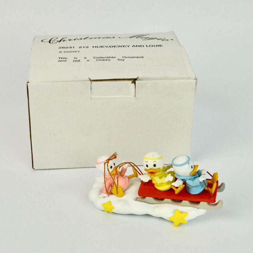 Disney Grolier Christmas Magic Huey Dewey and Louie Ornament 26231 212 IN BOX