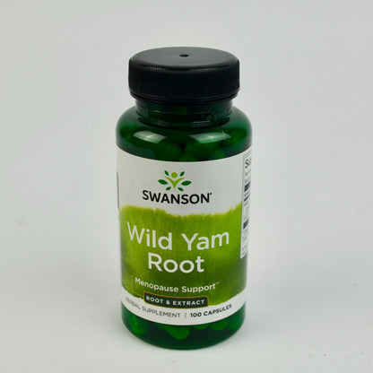 Swanson Vitamins Wild Yam Root 100 Capsules EXP 07/26