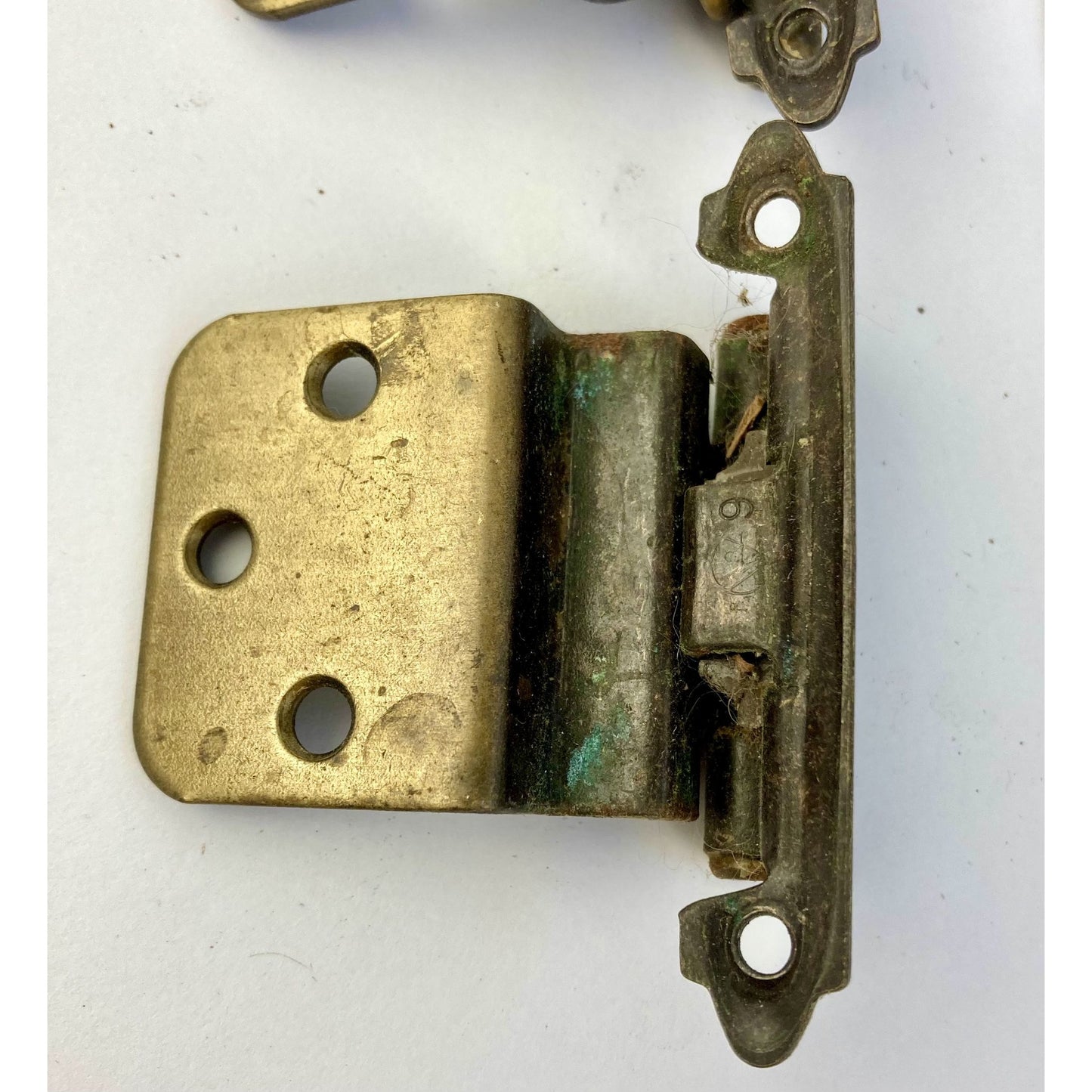 Lot 4 Vintage Inset Cabinet Hinges Brass Finish Antique Architectural Salvage