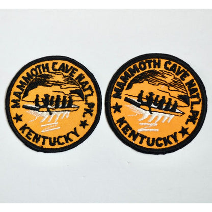 Mammoth Cave National Park Kentucky Orange Patches Lot of 2 Vintage Unused